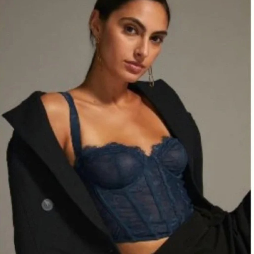 🌿|NWT| Anthropologie Lace Bustier Top - XS